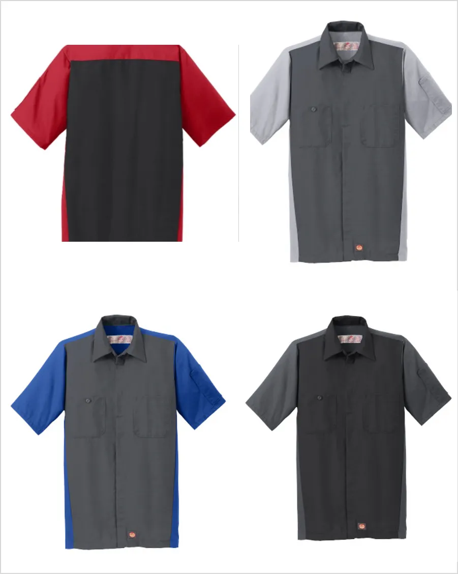 1940s Cadillac Red Kap Short Sleeve Two-Tone Mechanic Shirt