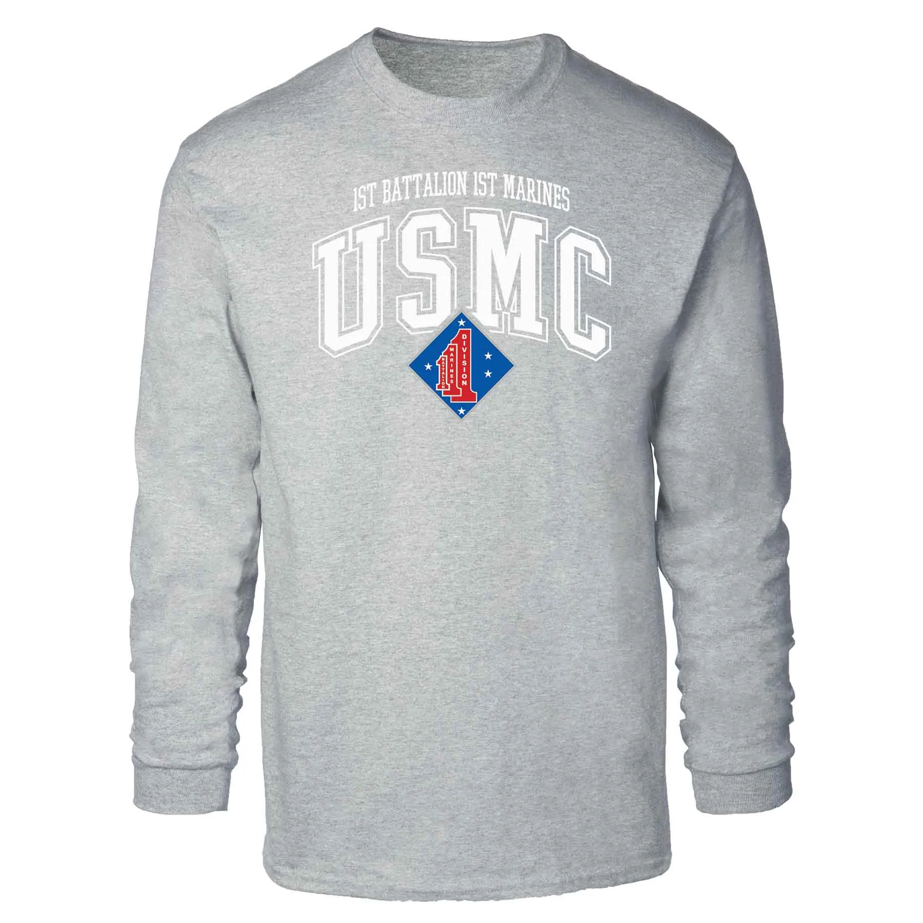 1st Battalion 1st Marines Arched Long Sleeve T-shirt