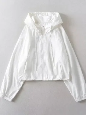 Bomber Jacket Cropped Hood Streetwear