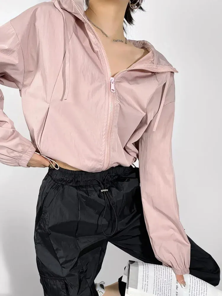 Bomber Jacket Cropped Hood Streetwear