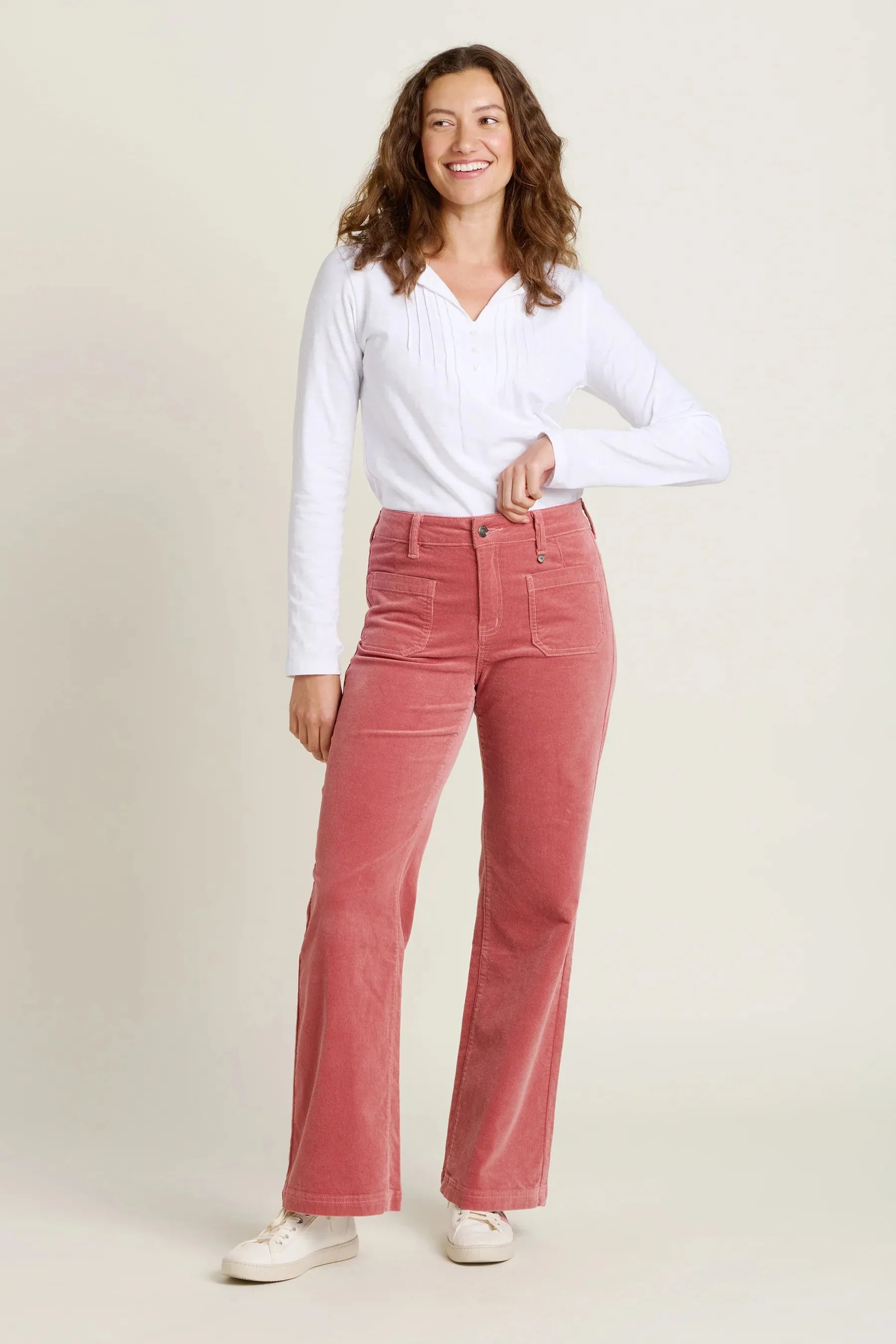 Brakeburn Kickflare Cord Trouser - Pink