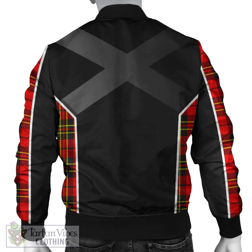 Brodie Modern Tartan Bomber Jacket with Family Crest and Scottish Thistle Vibes Sport Style