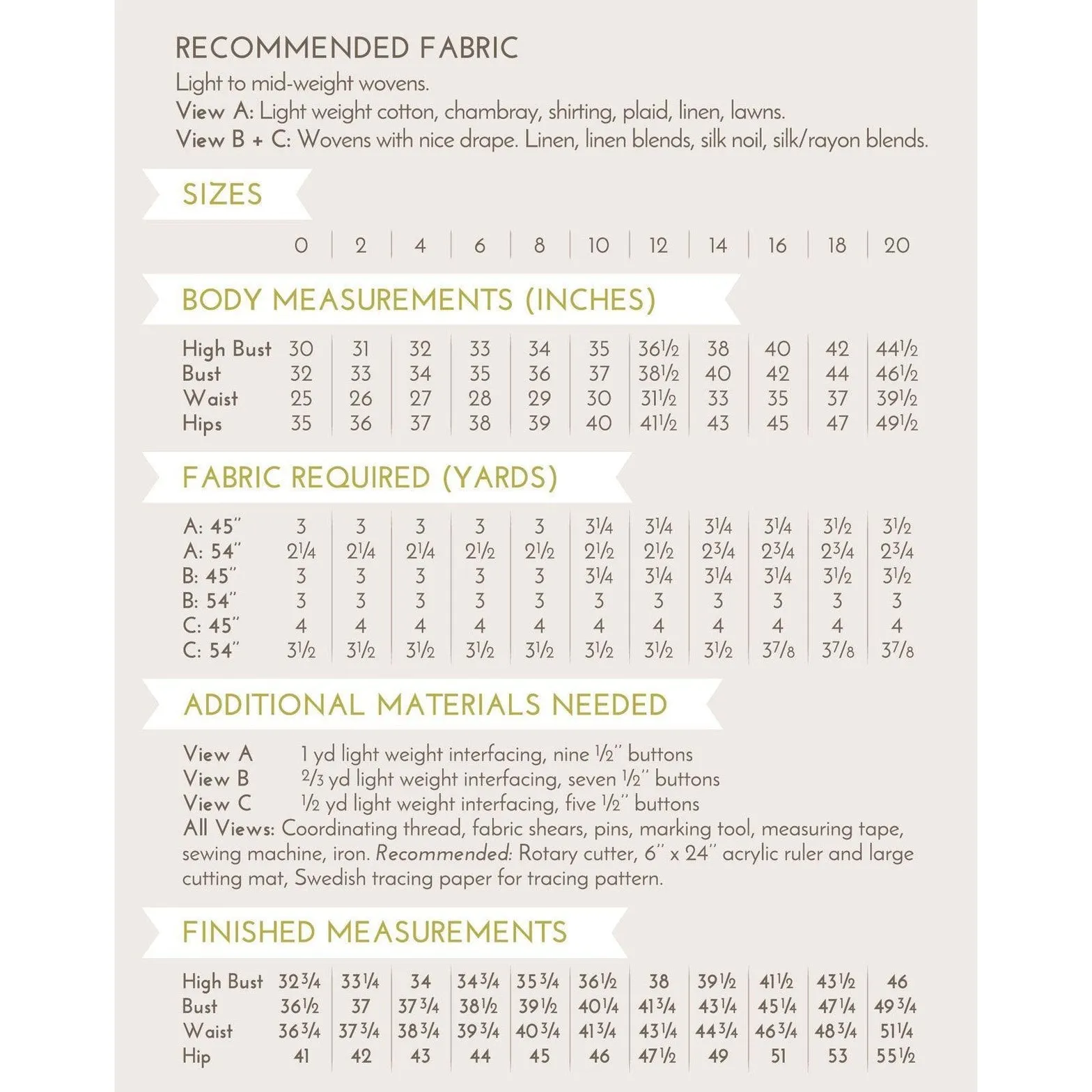 Brome - Dress, Shirt & Maxi - Paper Sewing Pattern