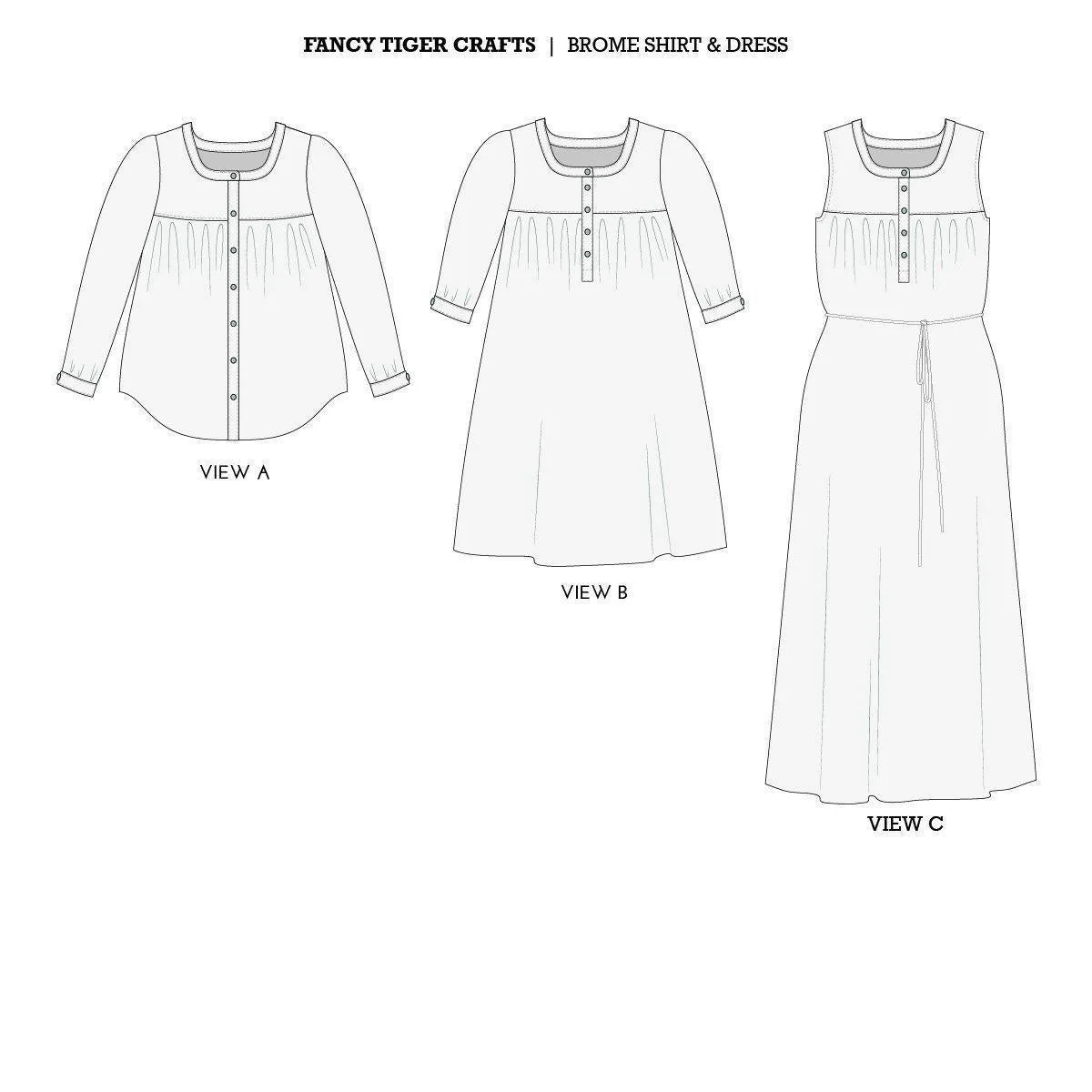 Brome Dress   Shirt   Maxi Pattern