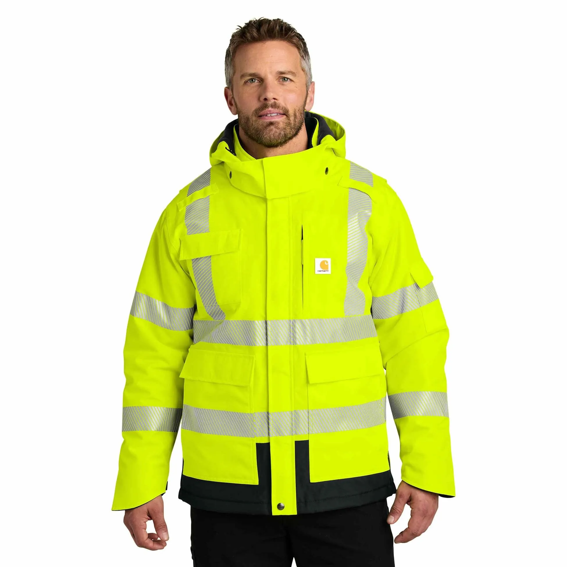 Carhartt High Visibility Class 3 Waterproof Heavyweight Insulated Jacket - Brite Lime
