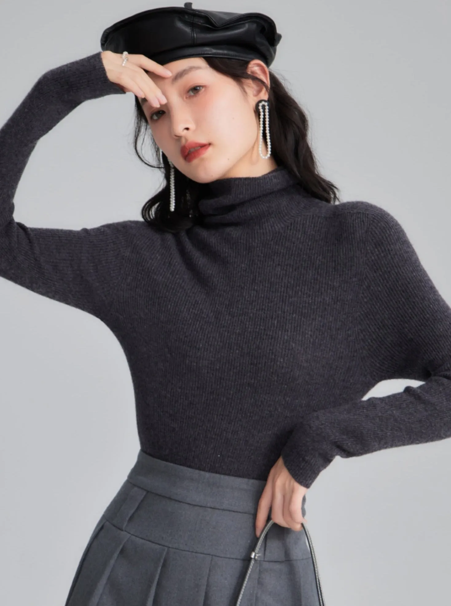 Classic French-Inspired Turtleneck Sweater