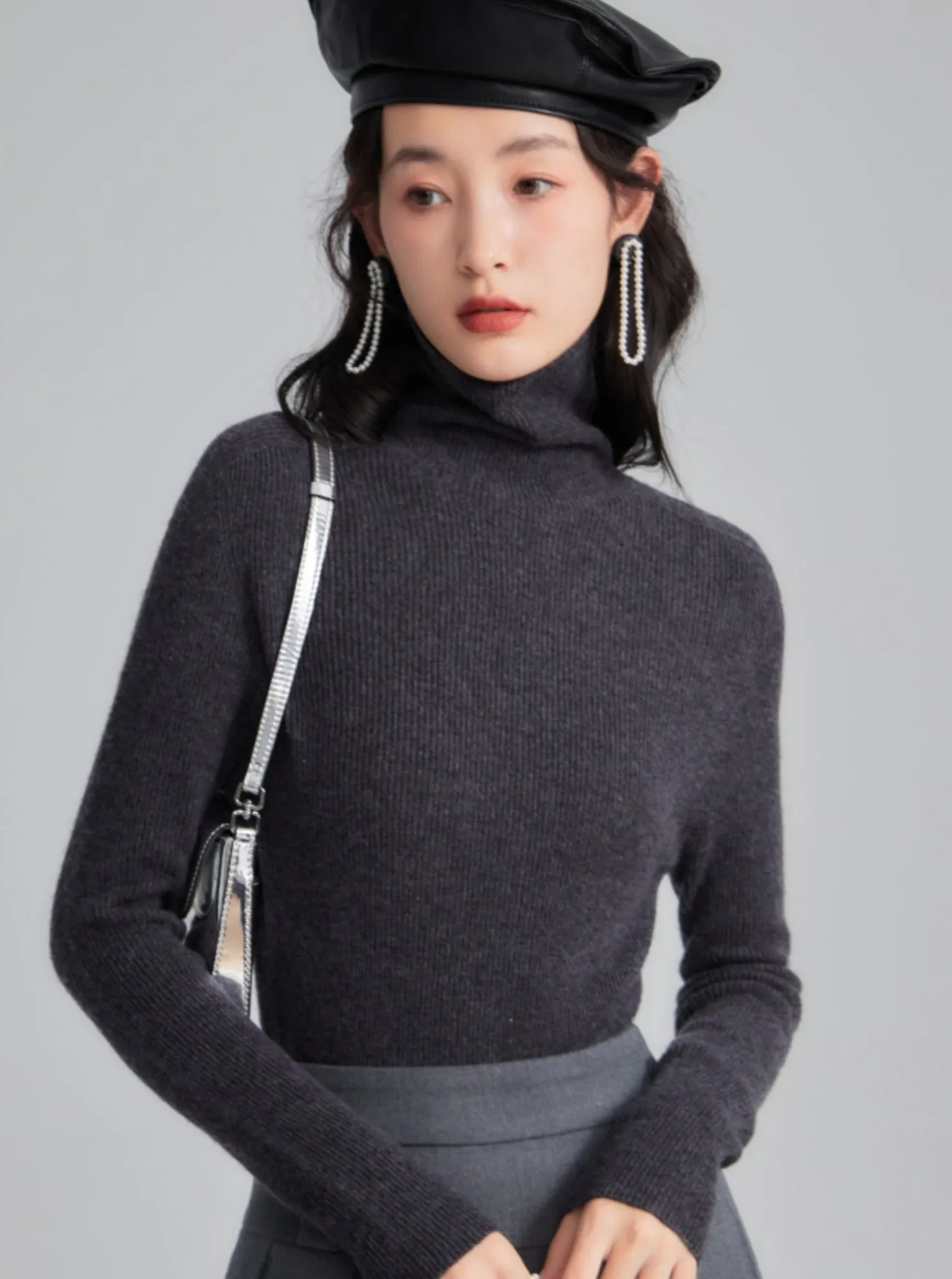 Classic French-Inspired Turtleneck Sweater