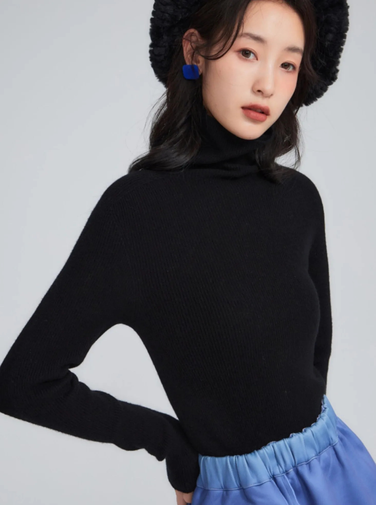 Classic French-Inspired Turtleneck Sweater