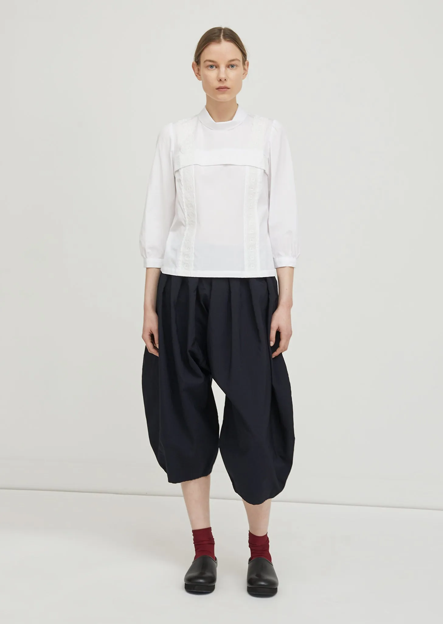 Cotton Broad Turtleneck Top