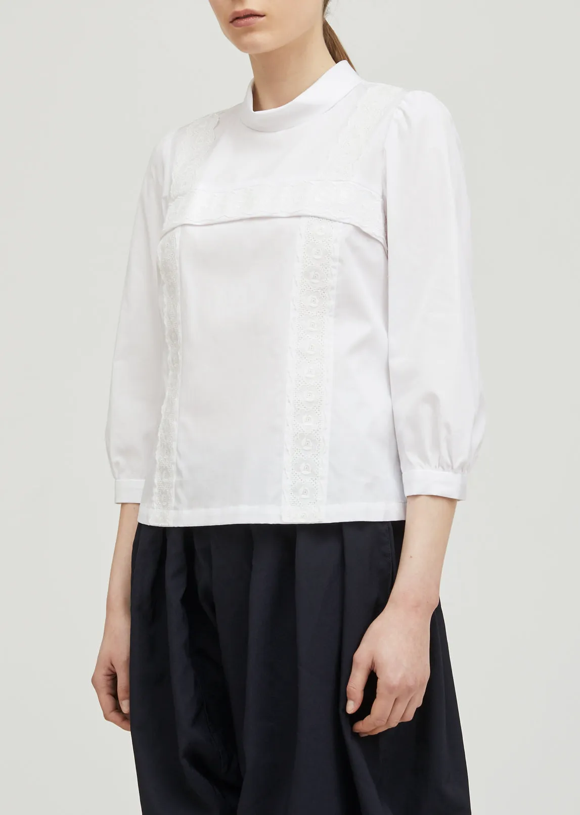 Cotton Broad Turtleneck Top