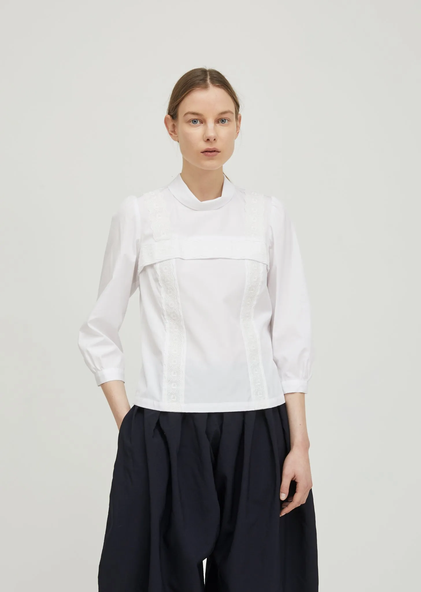 Cotton Broad Turtleneck Top