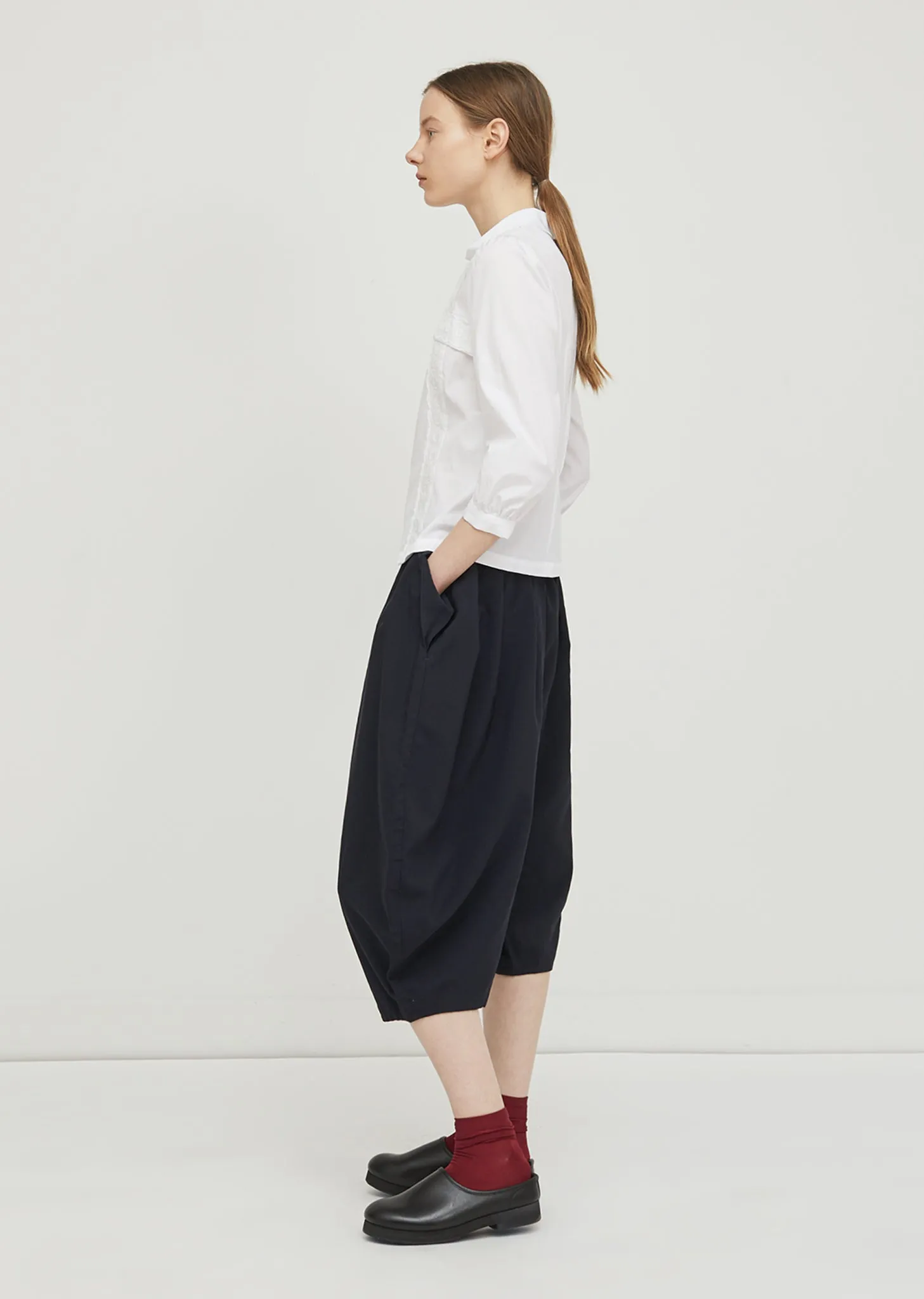 Cotton Broad Turtleneck Top