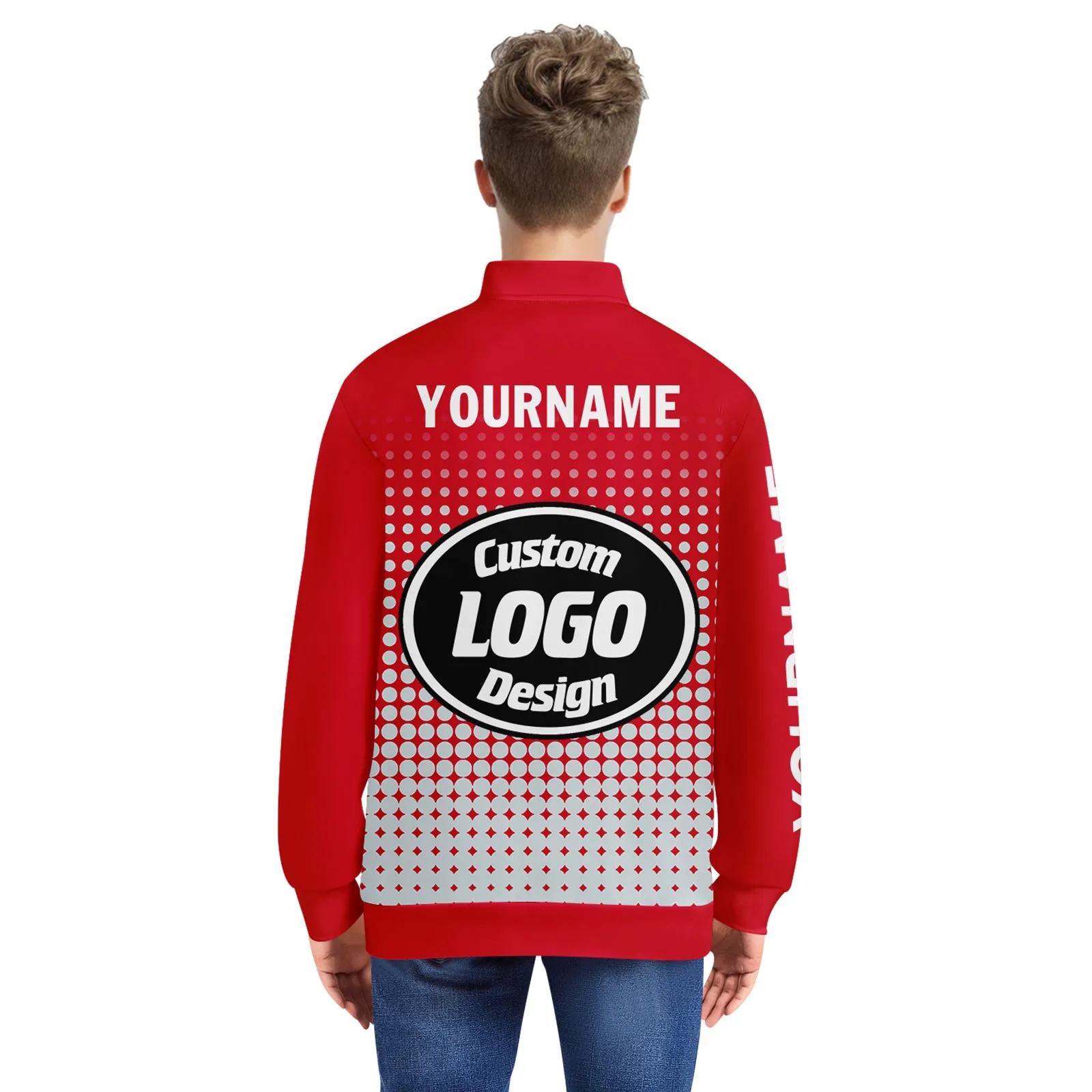 Custom Jacket Bomber Full-Snap Varsity Letterman Personalized Jacket PR092-D020346-1