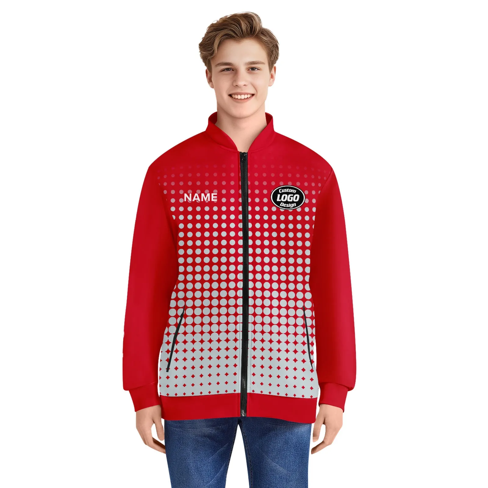Custom Jacket Bomber Full-Snap Varsity Letterman Personalized Jacket PR092-D020346-1