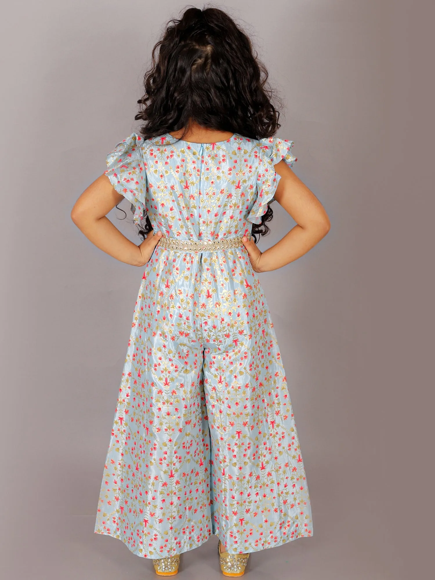 Girls Folklore Girls Blue Flared Jumper - Lil Drama