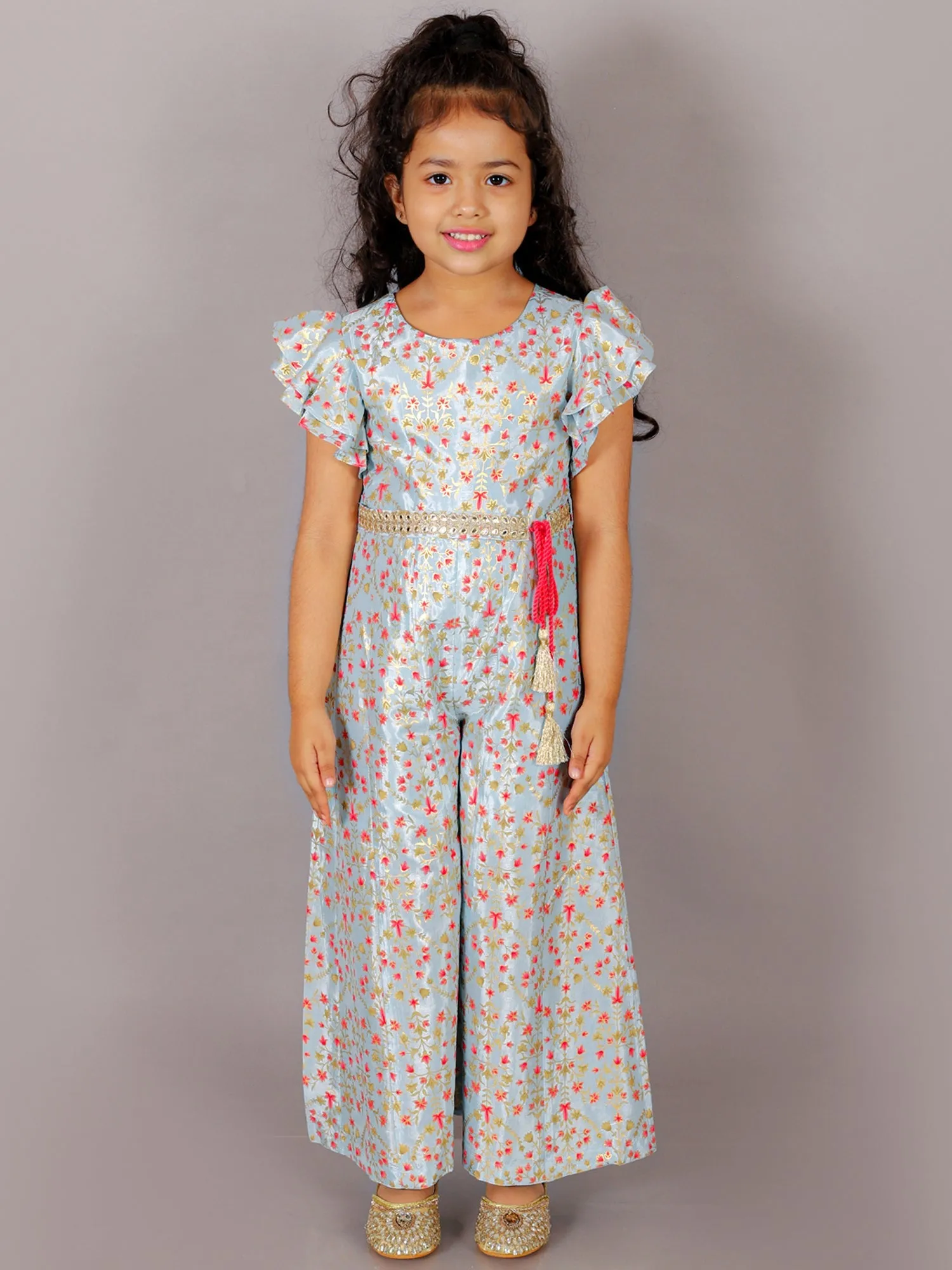 Girls Folklore Girls Blue Flared Jumper - Lil Drama