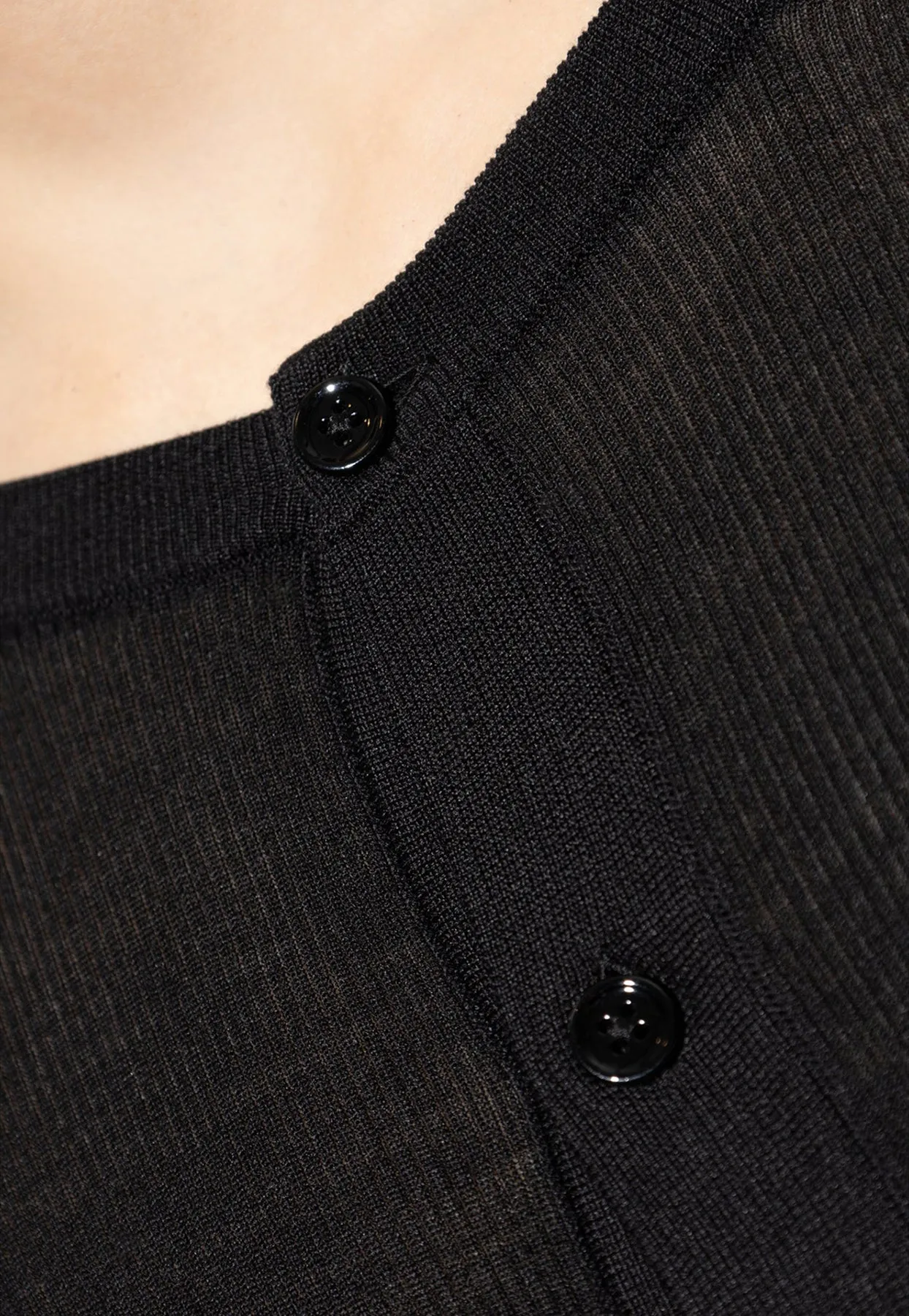Henley Long-Sleeved Rib Knit T-shirt