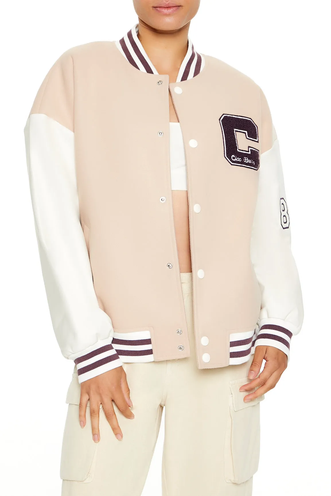 Italia Chenille Embroidered Varsity Jacket