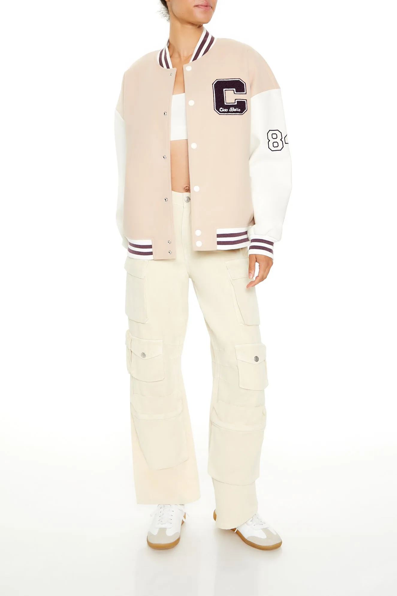 Italia Chenille Embroidered Varsity Jacket