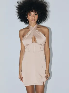 Jainey Mini Dress Beige