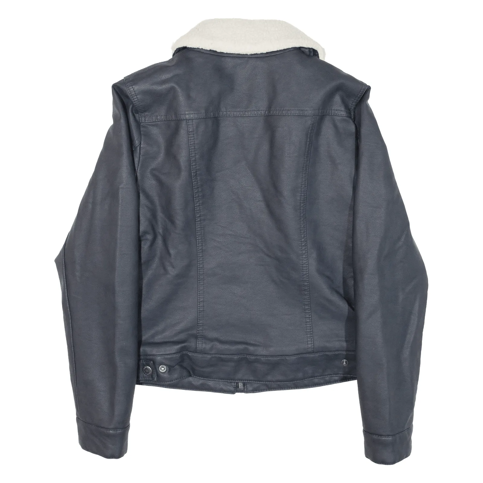 LEVI'S Leather Look Sherpa Lined Womens Jacket Blue XS