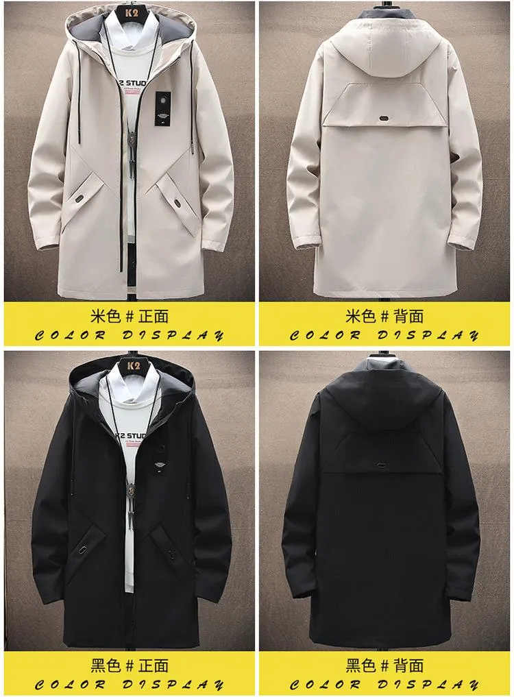 Men's Fleece Mid-length Hooded Jacket 42945200YM