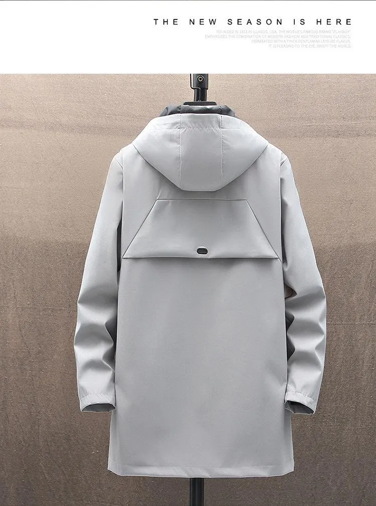 Men's Fleece Mid-length Hooded Jacket 42945200YM