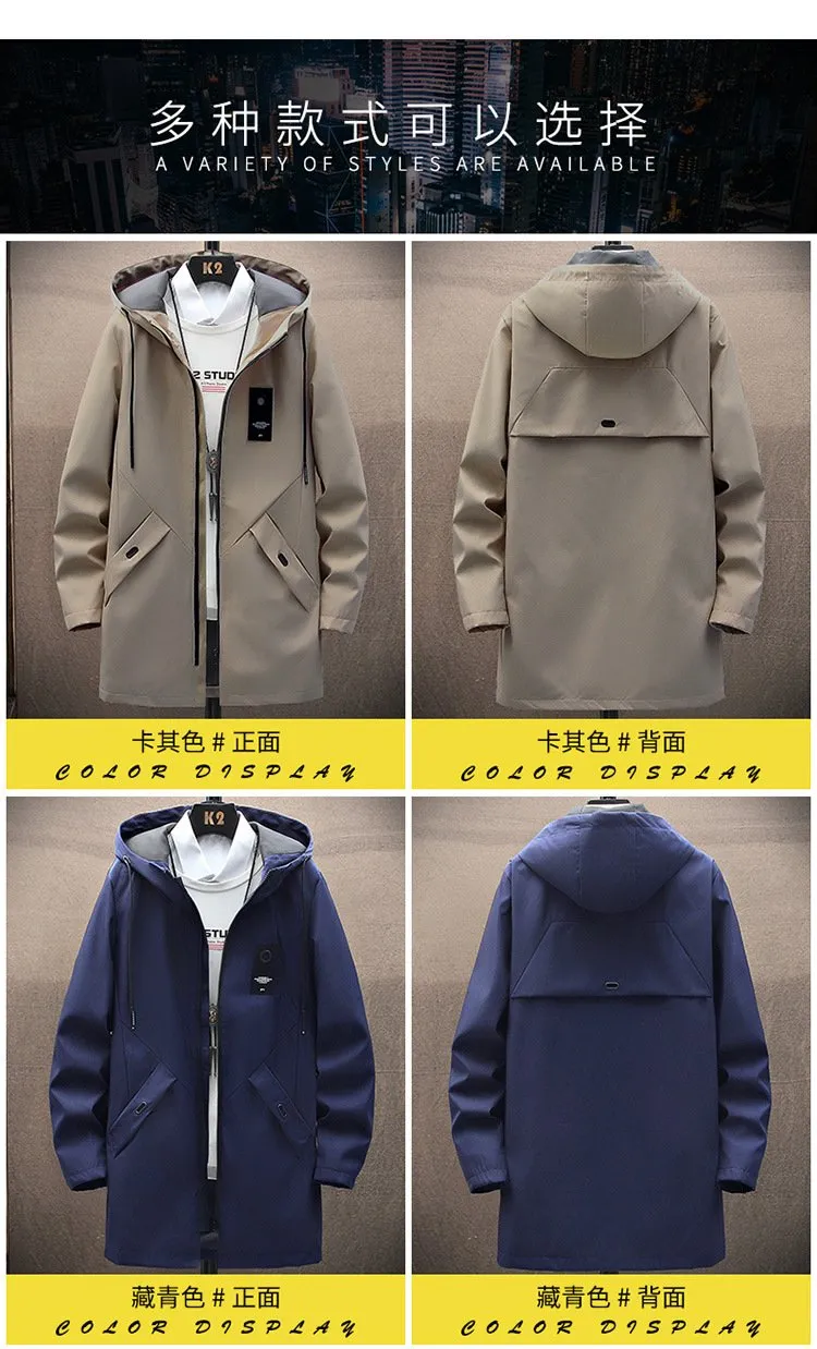 Men's Fleece Mid-length Hooded Jacket 42945200YM