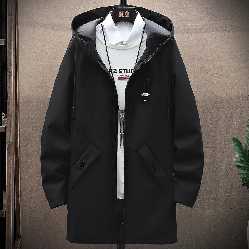 Men's Fleece Mid-length Hooded Jacket 42945200YM