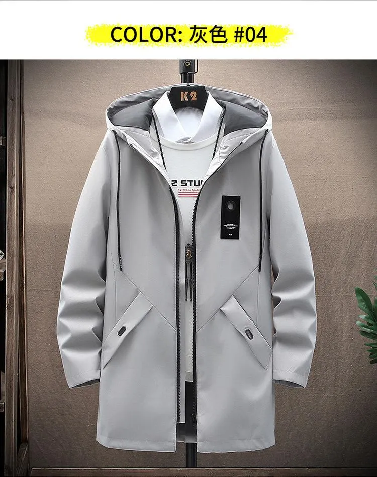Men's Fleece Mid-length Hooded Jacket 42945200YM