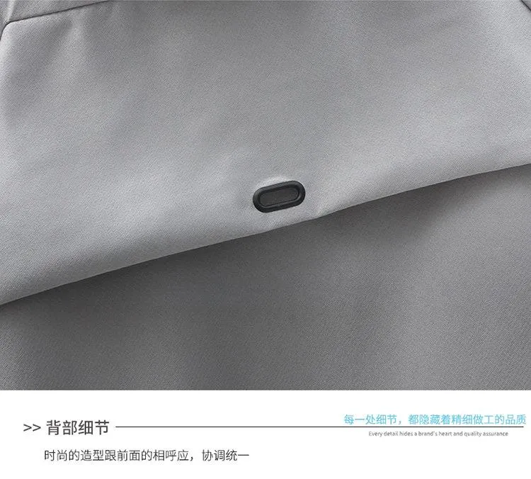 Men's Fleece Mid-length Hooded Jacket 42945200YM