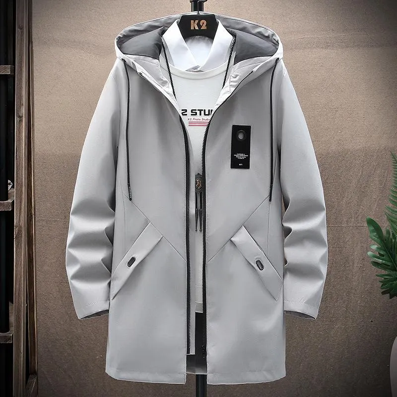 Men's Fleece Mid-length Hooded Jacket 42945200YM