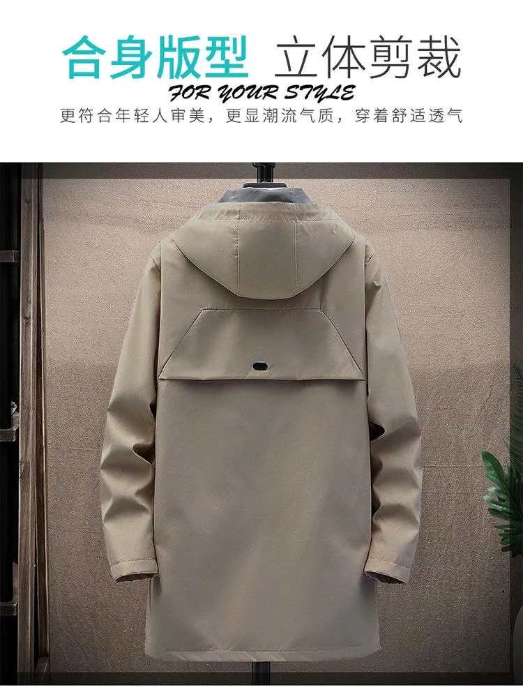 Men's Fleece Mid-length Hooded Jacket 42945200YM