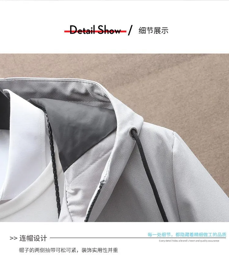 Men's Fleece Mid-length Hooded Jacket 42945200YM