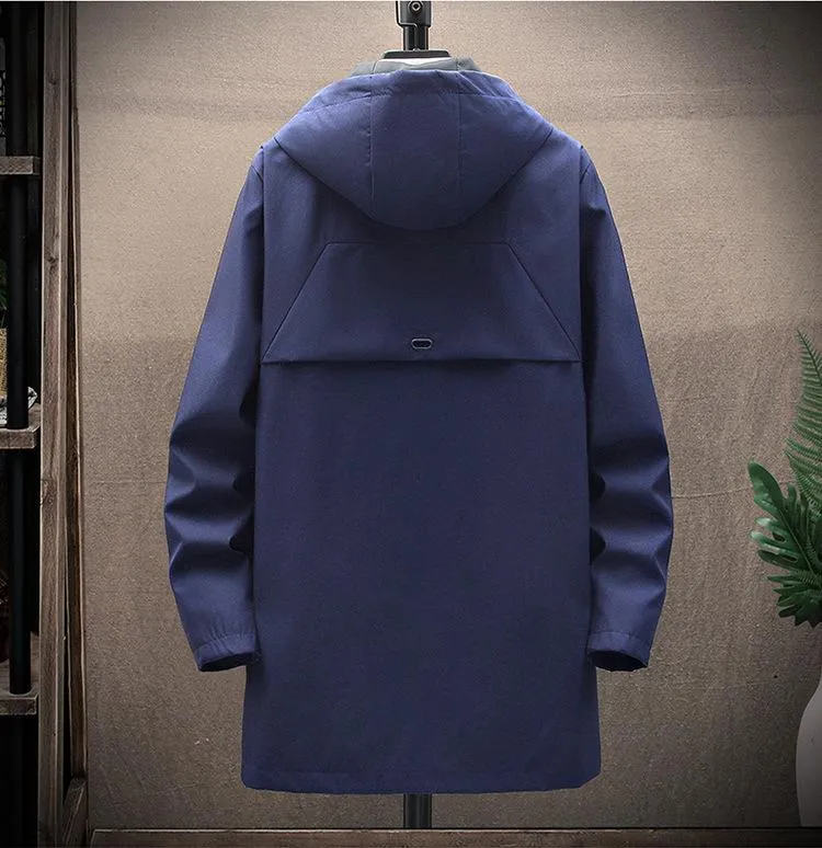 Men's Fleece Mid-length Hooded Jacket 42945200YM