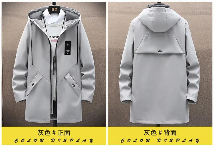 Men's Fleece Mid-length Hooded Jacket 42945200YM