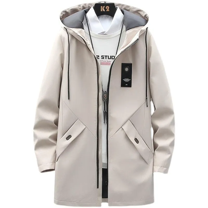 Men's Fleece Mid-length Hooded Jacket 42945200YM