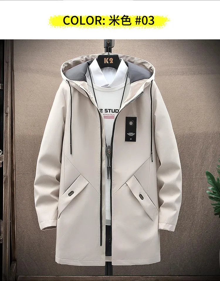 Men's Fleece Mid-length Hooded Jacket 42945200YM