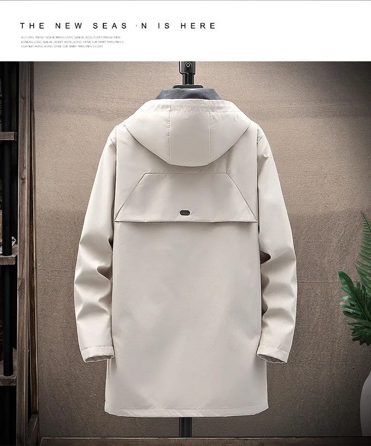 Men's Fleece Mid-length Hooded Jacket 42945200YM
