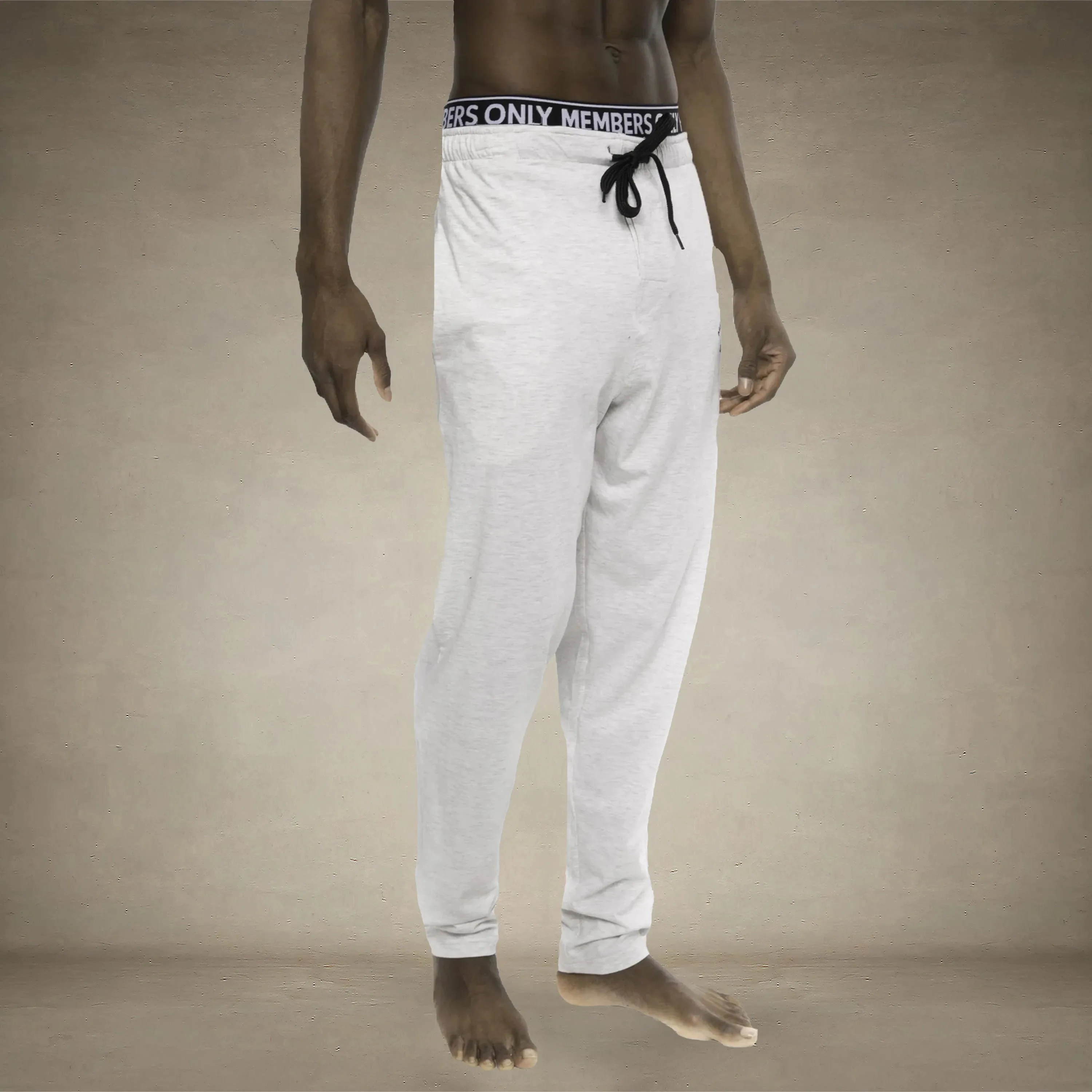 Men's Heather Contrast Elastic Sleep Pants - Grey Black - FINAL SALE