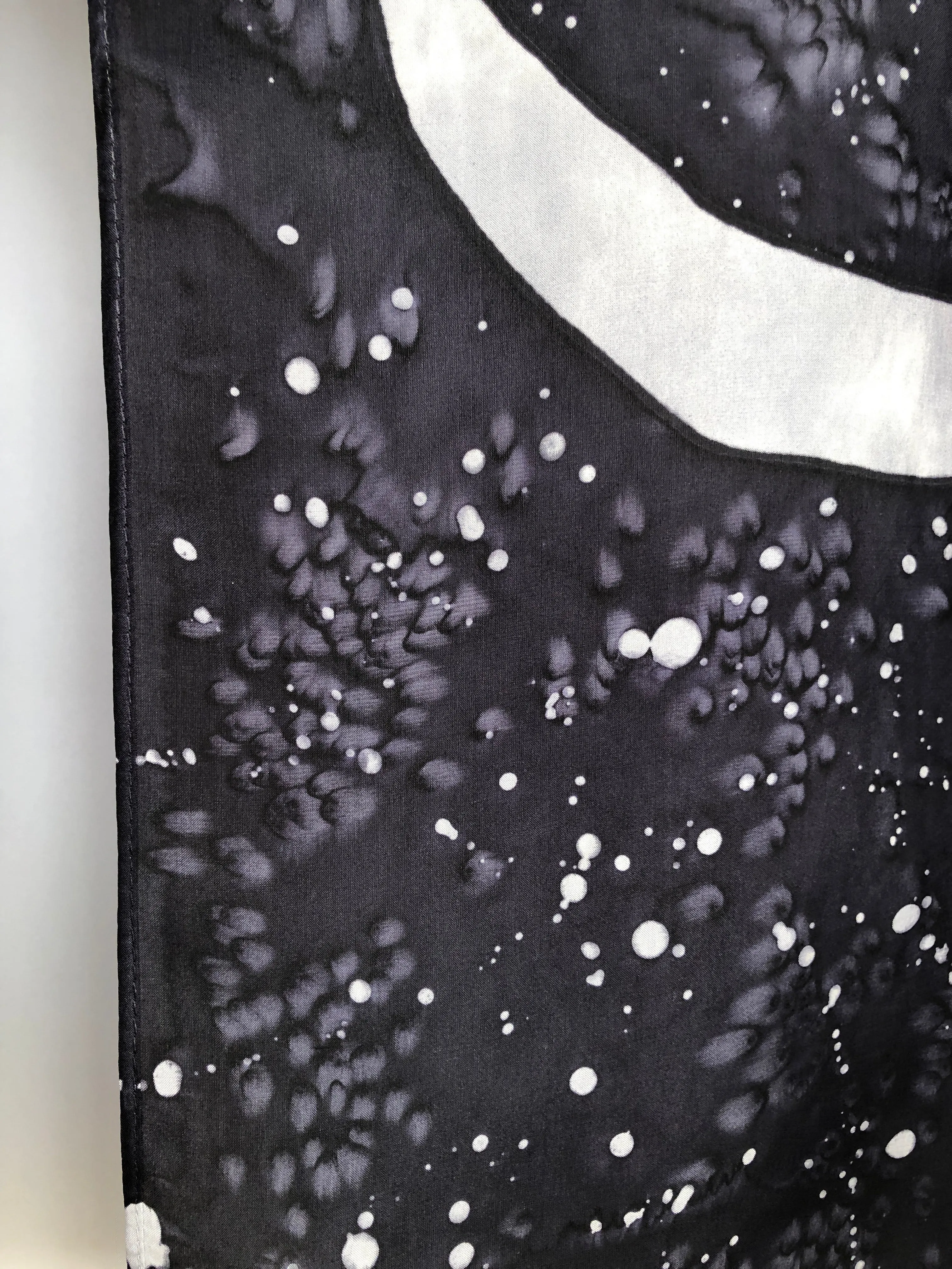 “Moon Phases" - Hand Dyed Silk Scarf $150