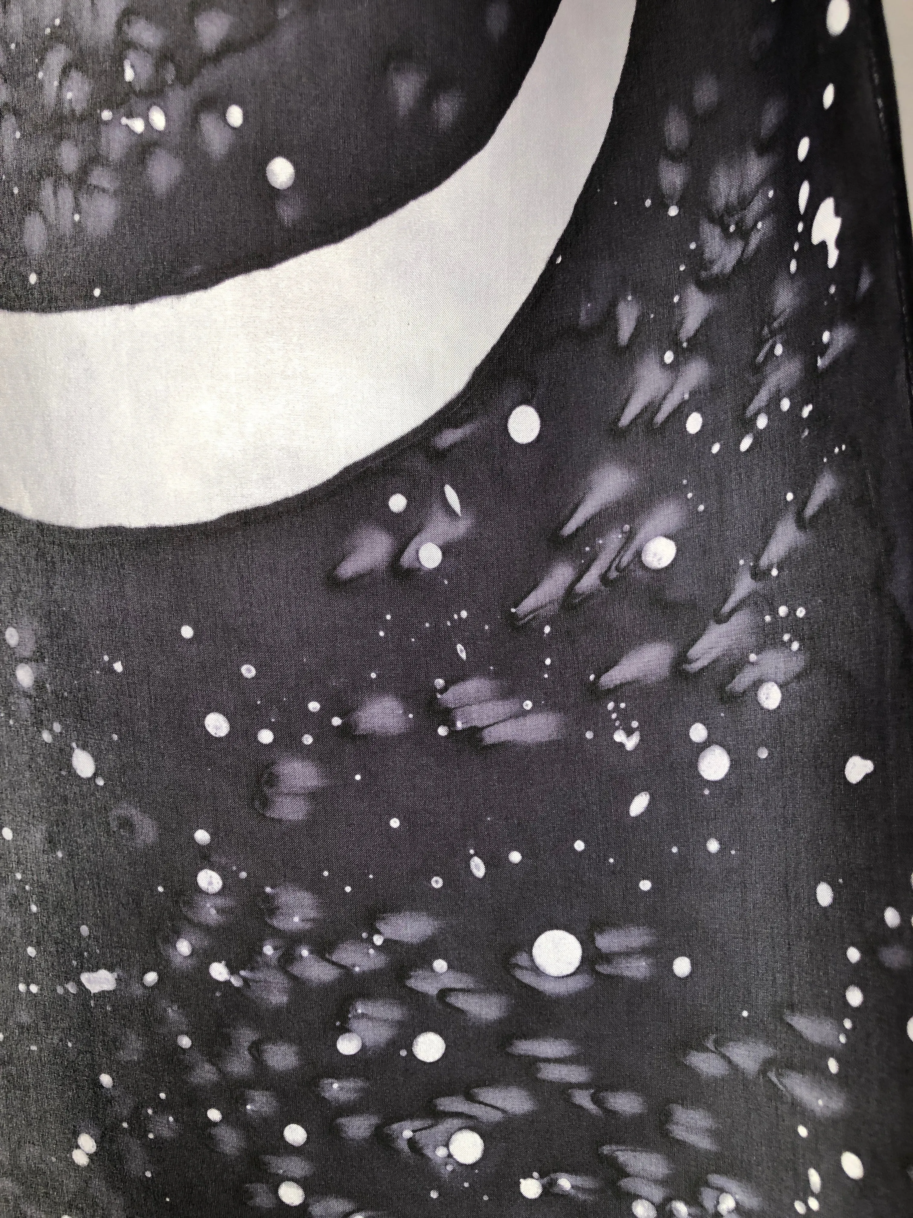 “Moon Phases" - Hand Dyed Silk Scarf $150
