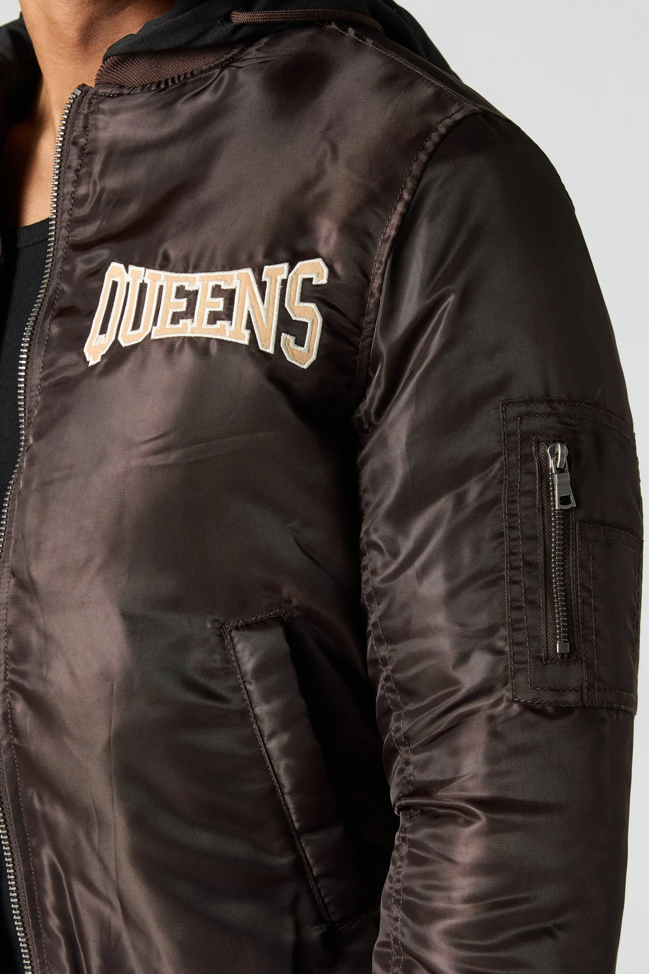 New York Embroidered Bomber Jacket
