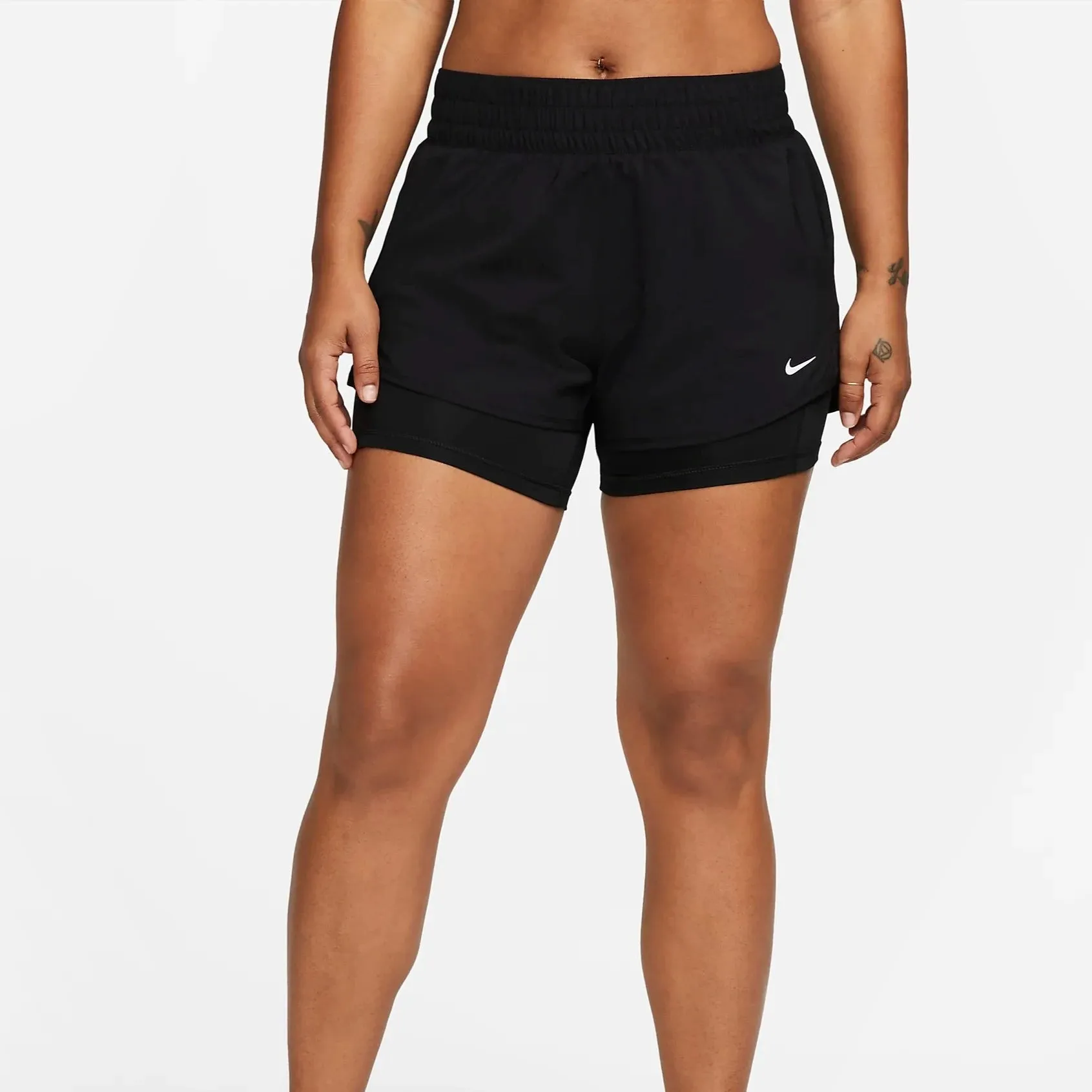Nike One Womens Dri-FIT Mid-Rise 3inch 2-in-1 Shorts
