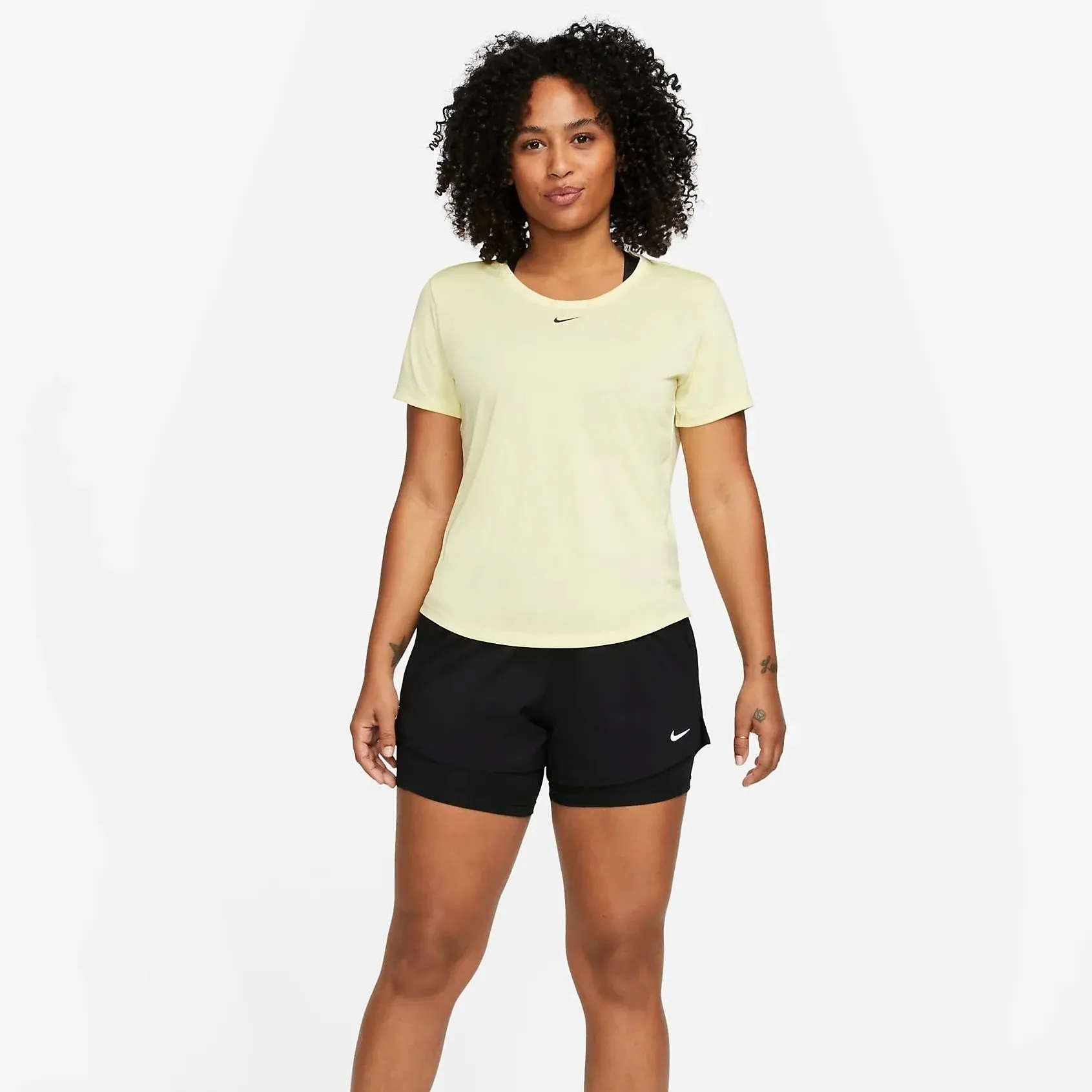 Nike One Womens Dri-FIT Mid-Rise 3inch 2-in-1 Shorts