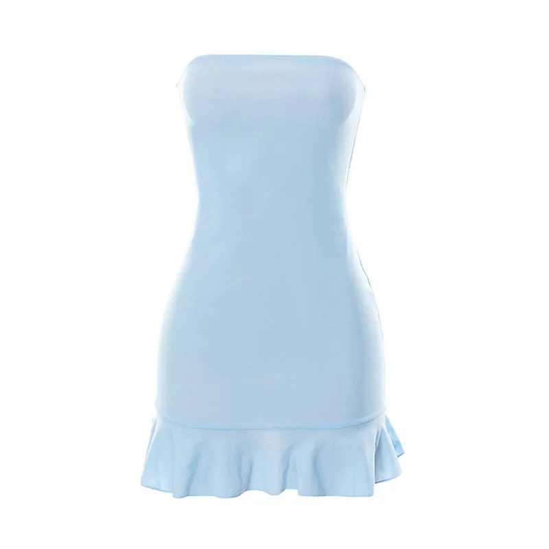 Oceanic Hues Strapless Dress