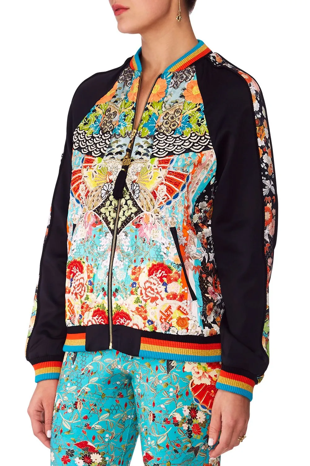 OVERSIZED BOMBER GALAXY GIRL