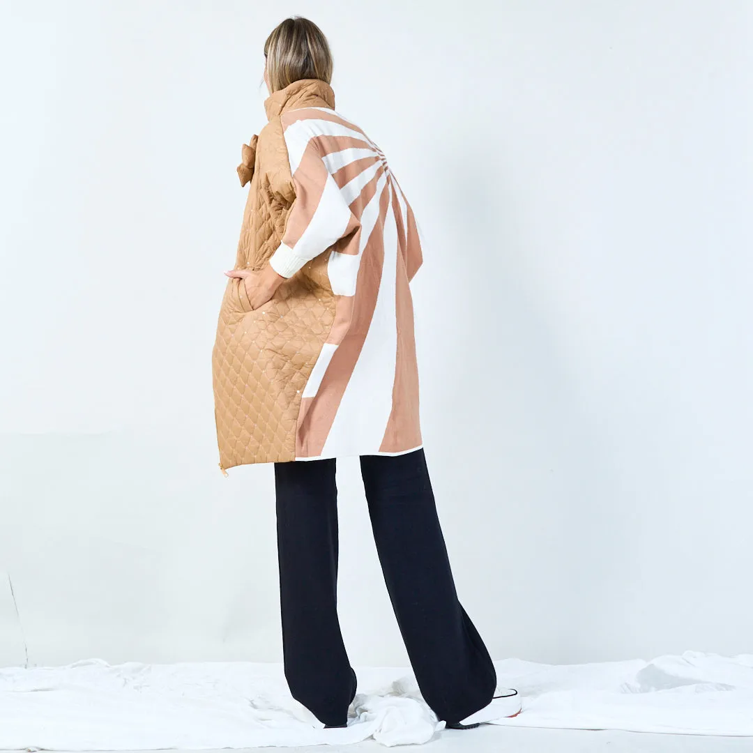 Quilted high collar jacket wholesale