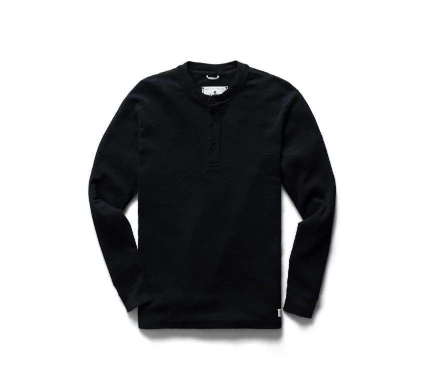 Reigning Champ CORE  Knit 1X1 Slub Henley Tee