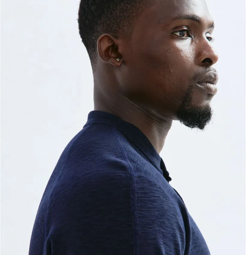Reigning Champ CORE  Knit 1X1 Slub Henley Tee